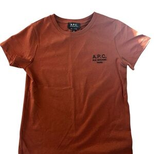 A.P.C. Rue Madame Paris Rust Short Sleeve Tee size XS